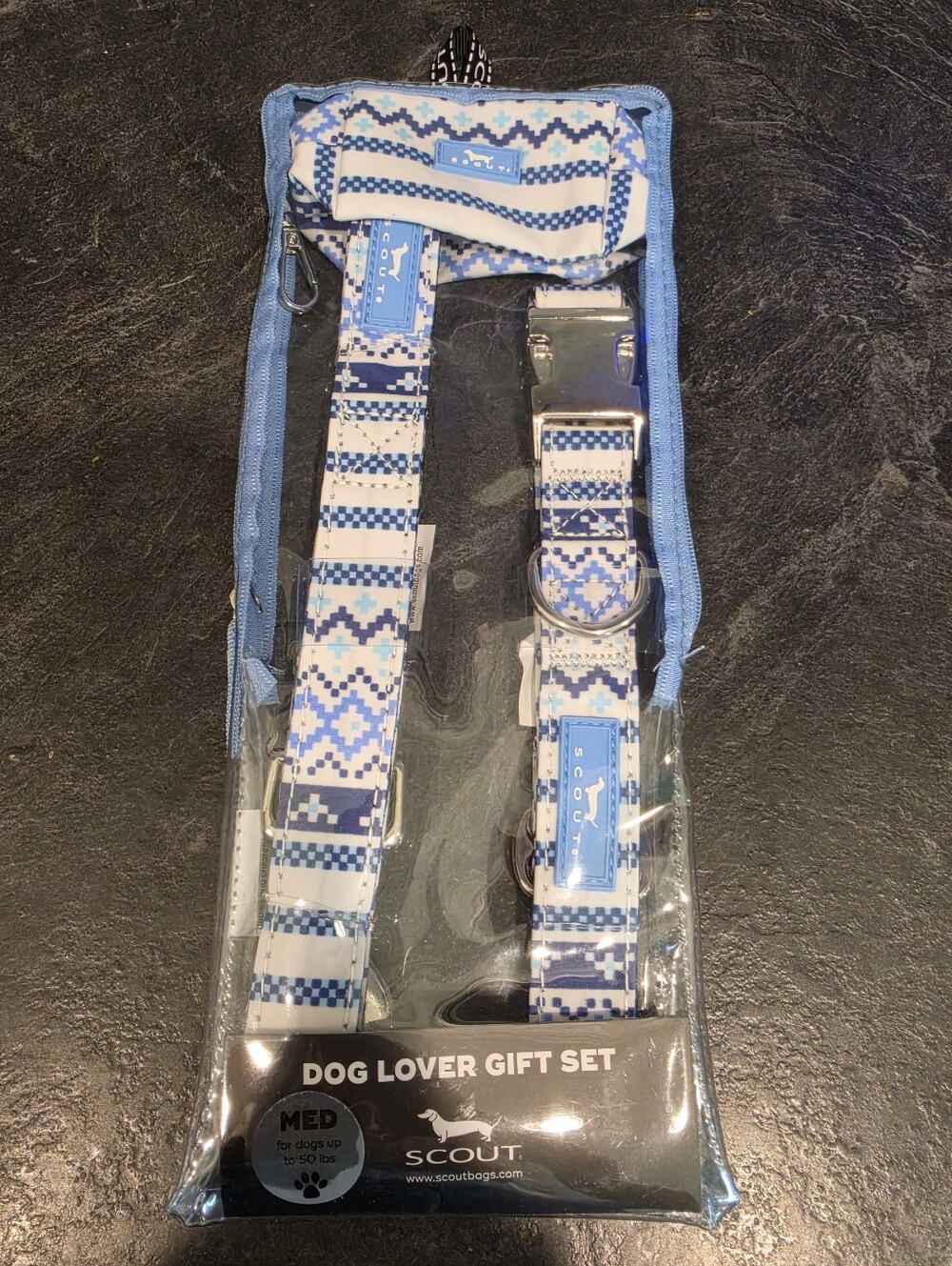 SCOUT Dog Lover MEDIUM Walk Set - Blue & White